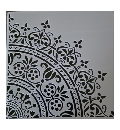 Mandala grote kwart 30 x 30 cm stencil nr 2