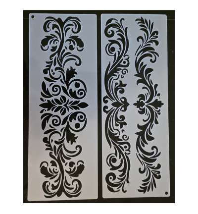 Barok rand 30 x 11 cm stencil nr 3