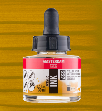 Amsterdam Acrylinkt Fles 30 ml Gele Oker