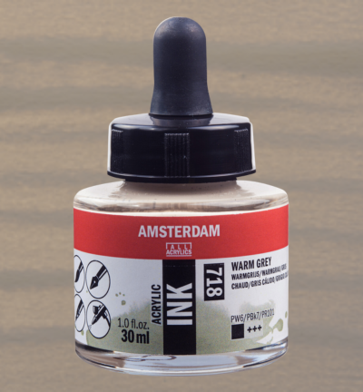 Amsterdam Acrylinkt Fles 30 ml Warmgrijs