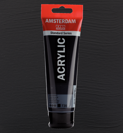 Amsterdam Standard Series Acrylverf Tube 120 ml Oxydzwart 735