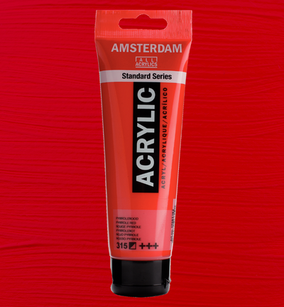 Amsterdam Standard Series Acrylverf Tube 120 ml Pyrrolerood 315