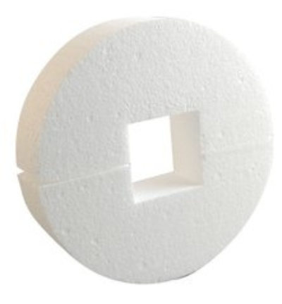 Styropor rond 17cm met opening
