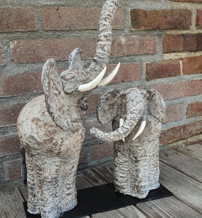 Olifant tand set groot 9 cm OP=OP