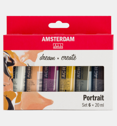 AMSTERDAM Standard Series acrylverf portret set | 6 × 20 ml