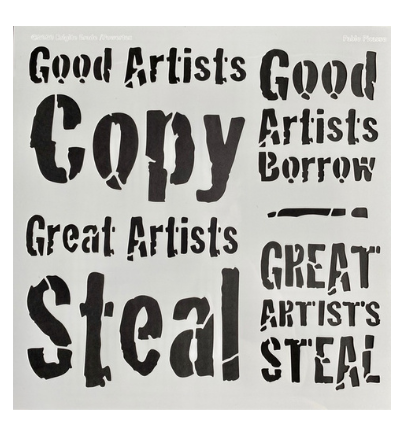 Good artists copy Stencil 30 x 30 cm