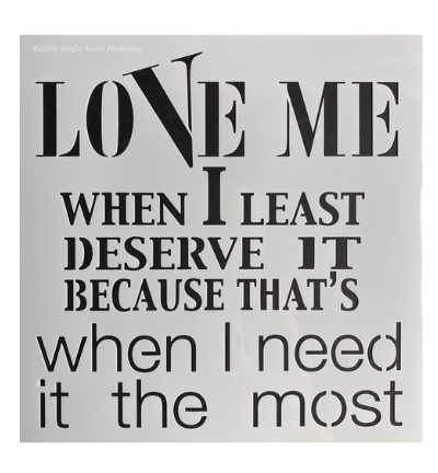 Love me the most Stencil 30 x 30 cm