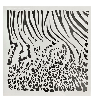 Zebra duo stencil 30 x 30 cm