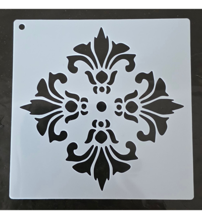 Barok bloem stencil 15 x 15 cm nr 1