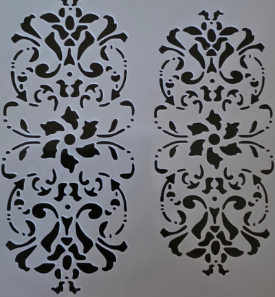 Barok bloempatroon 5 stencil 20 x 20 cm nr 1