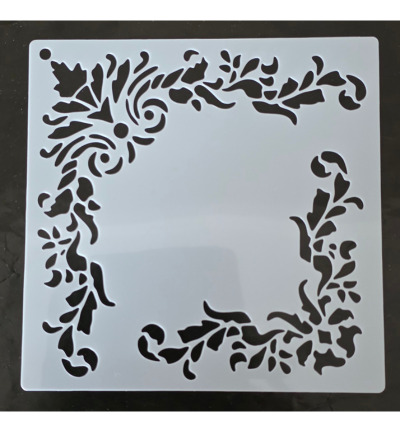 Barok hoek stencil 15 x 15 cm nr 1