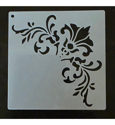 Barok hoek stencil 15 x 15 cm nr 4