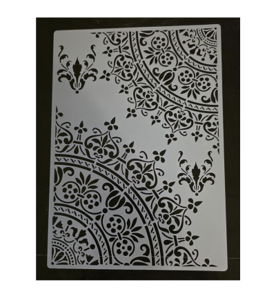 Lotus  en Damast 30 x 20,5 cm stencils