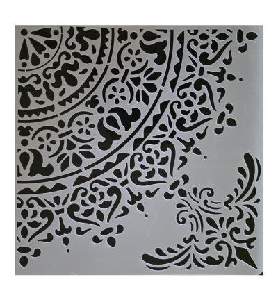 Mandala grote kwart 30 x 30 cm stencil nr 1