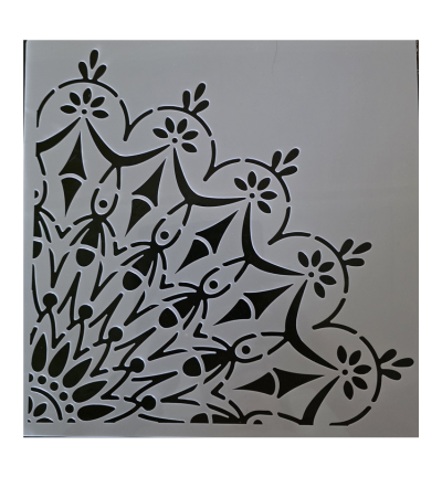 Mandala grote kwart 30 x 30 cm stencil nr 3