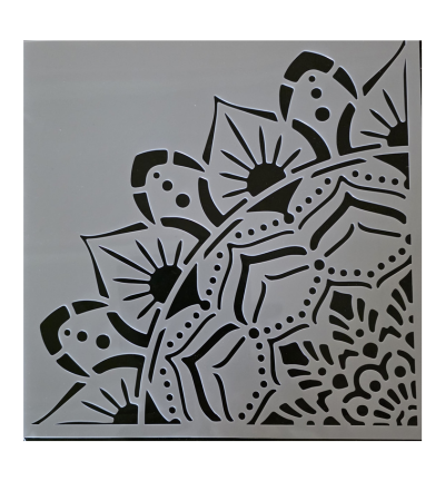 Mandala grote kwart 30 x 30 cm stencil nr 5