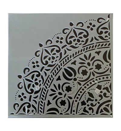 Mandala grote kwart 30 x 30 cm stencil nr 11