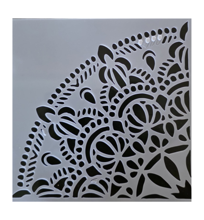 Mandala grote kwart 30 x 30 cm stencil nr 12