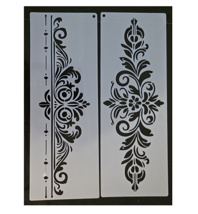 Barok rand 30 x 11 cm stencil nr 2