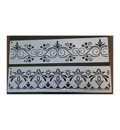 Bloemenrand 30 x 5 cm stencils nr.1