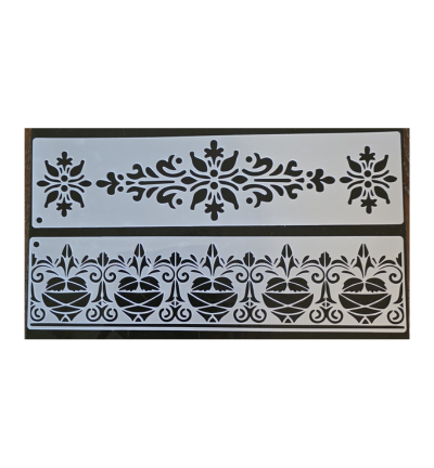 Bloemenrand 30 x 5 cm stencils nr.2