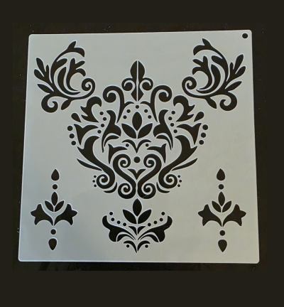 Barok stencil 20 x 20 cm Vierkant nr 1