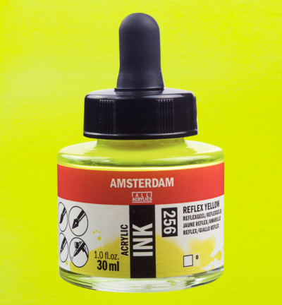 Amsterdam Acrylinkt Fles 30 ml Reflexgeel