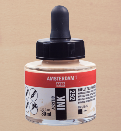 Amsterdam Acrylinkt Fles 30 ml Napelsgeel Rood Licht