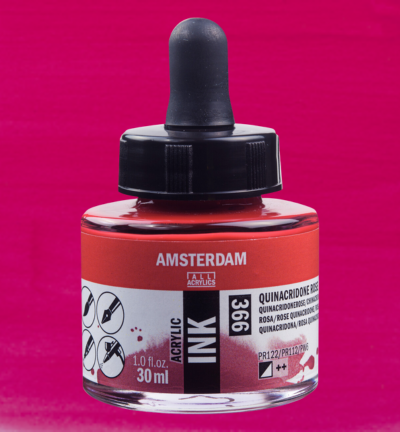 Amsterdam Acrylinkt Fles 30 ml Quinacridoneroze