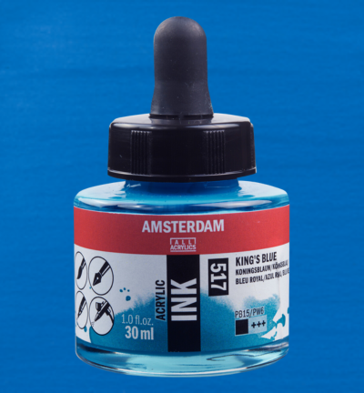 Amsterdam Acrylinkt Fles 30 ml Koningsblauw