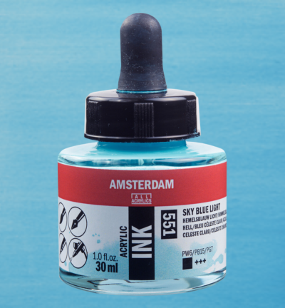 Amsterdam Acrylinkt Fles 30 ml Hemelsblauw Licht