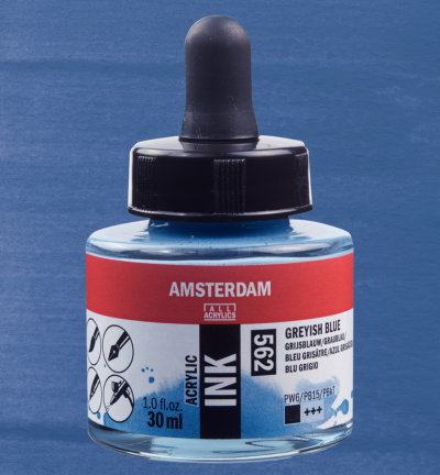 Amsterdam Acrylinkt Fles 30 ml Grijsblauw 562