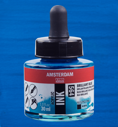 Amsterdam Acrylinkt Fles 30 ml Briljantblauw