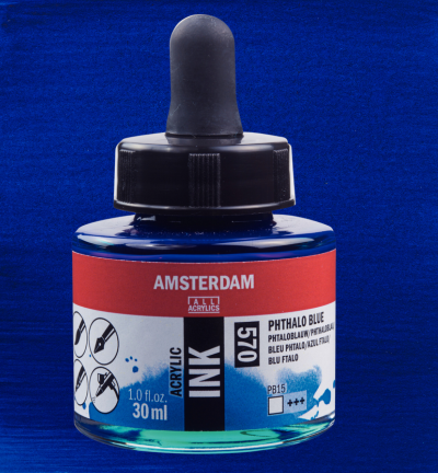 Amsterdam Acrylinkt Fles 30 ml Phtaloblauw 570