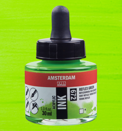 Amsterdam Acrylinkt Fles 30 ml Reflexgroen