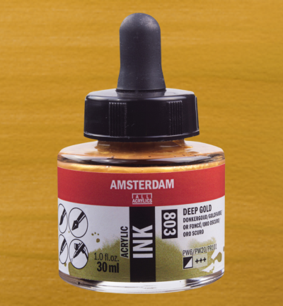 Amsterdam Acrylinkt Fles 30 ml Donkergoud