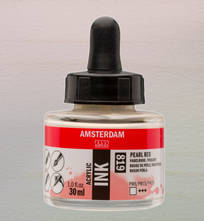 Amsterdam Acrylinkt Fles 30 ml Parelrood 819