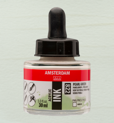 Amsterdam Acrylinkt Fles 30 ml Parelgroen