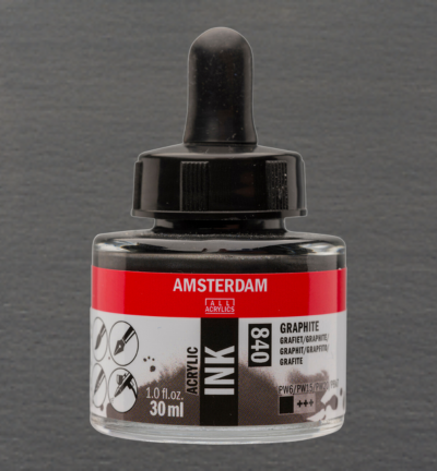 Amsterdam Acrylinkt Fles 30 ml Grafiet