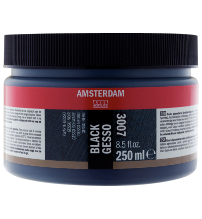 Amsterdam Zwart gesso 3007 pot 250 ml