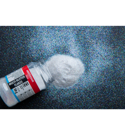 Amsterdam Veelkleurige glitter flakes 50 G 123 pot 75 ml