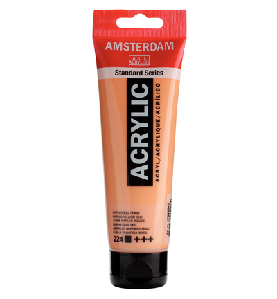 Amsterdam Standard Series Acrylverf Tube 120 ml Napelsgeel Rood 224
