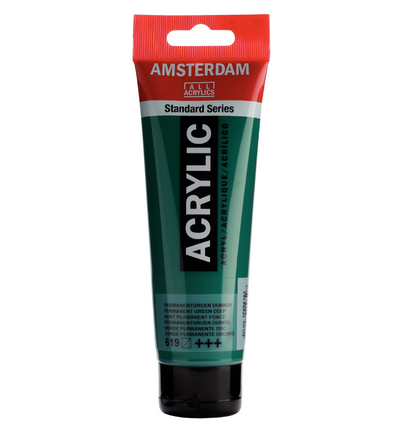 Amsterdam Standard Series Acrylverf Tube 120 ml Permanentgroen Donker 619