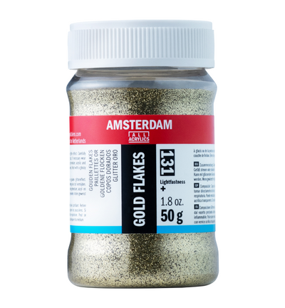 Amsterdam Gouden glitter flakes 50 G 131 pot 75 ml
