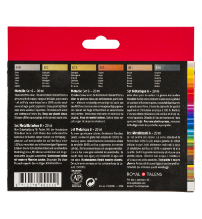 Amsterdam Standard Series acrylverf metallic set | 6 × 20 ml