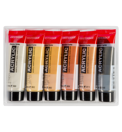 Amsterdam Standard Series acrylverf metallic set | 6 × 20 ml