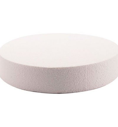 Styropor taartbodem rond 30 x 6 cm